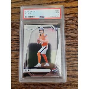 2024 Panini Prizm Rookies Bo Nix #309 (RC) PSA 9 Mint Denver Broncos Rookie